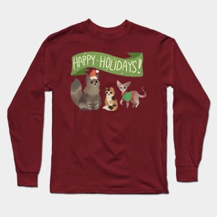 Holiday Cats Long Sleeve T-Shirt